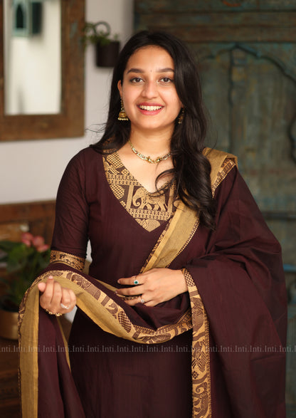 Devaya Drape Top & Dupatta Set