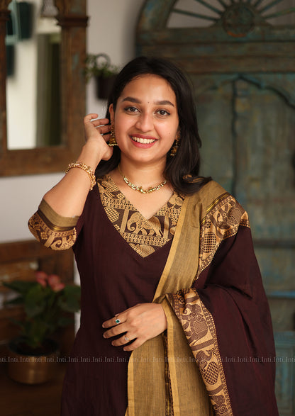 Devaya Drape Top & Dupatta Set