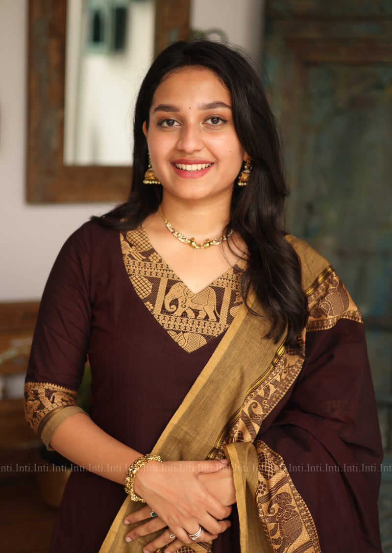 Devaya Drape Top & Dupatta Set