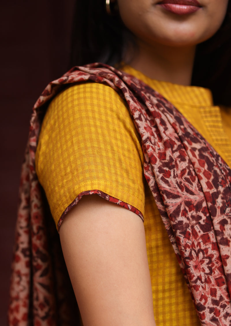 Dewy Amber Top & Dupatta Set