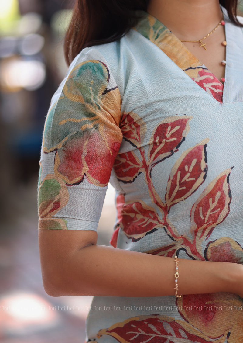 Divine Petals Top & Dupatta Set