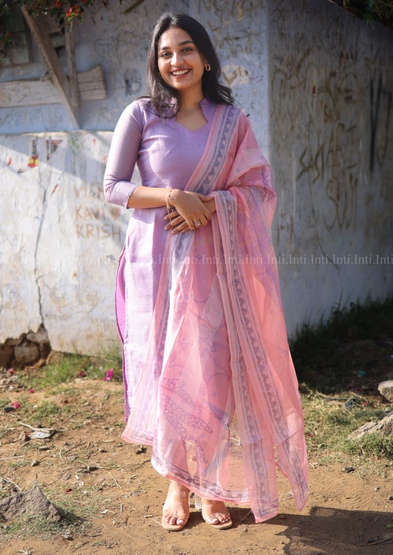 Dreamy Blush Top & Dupatta Set