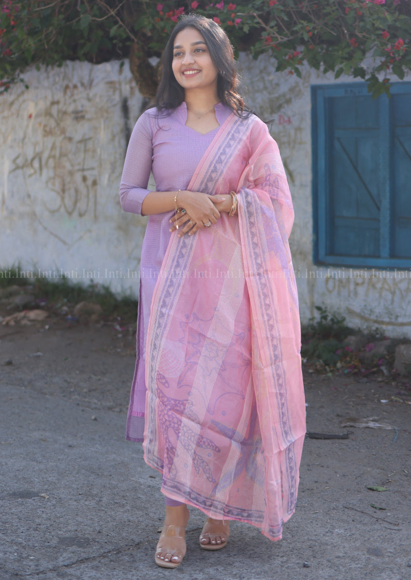 Dreamy Blush Top & Dupatta Set