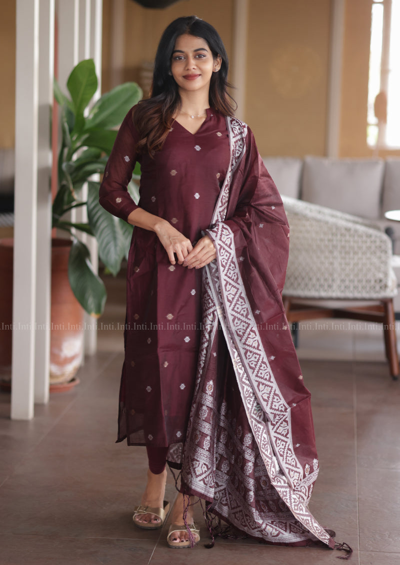 Dusty Petal Top & Dupatta Set