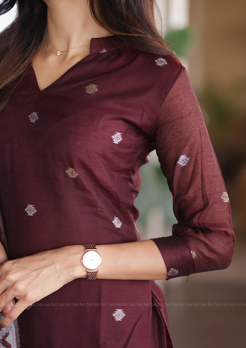 Dusty Petal Top & Dupatta Set