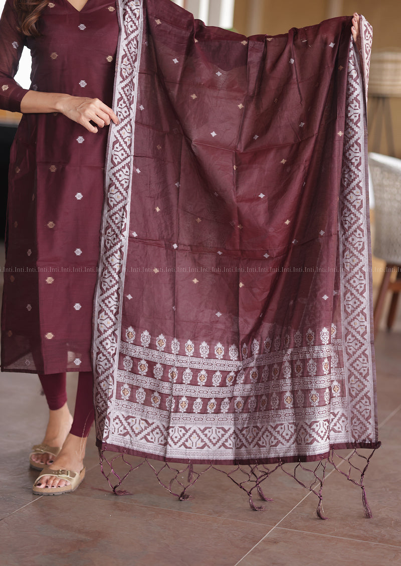 Dusty Petal Top & Dupatta Set