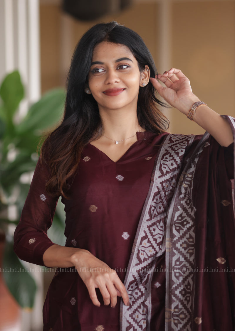 Dusty Petal Top & Dupatta Set
