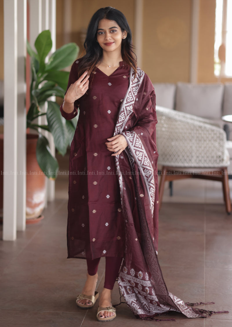 Dusty Petal Top & Dupatta Set