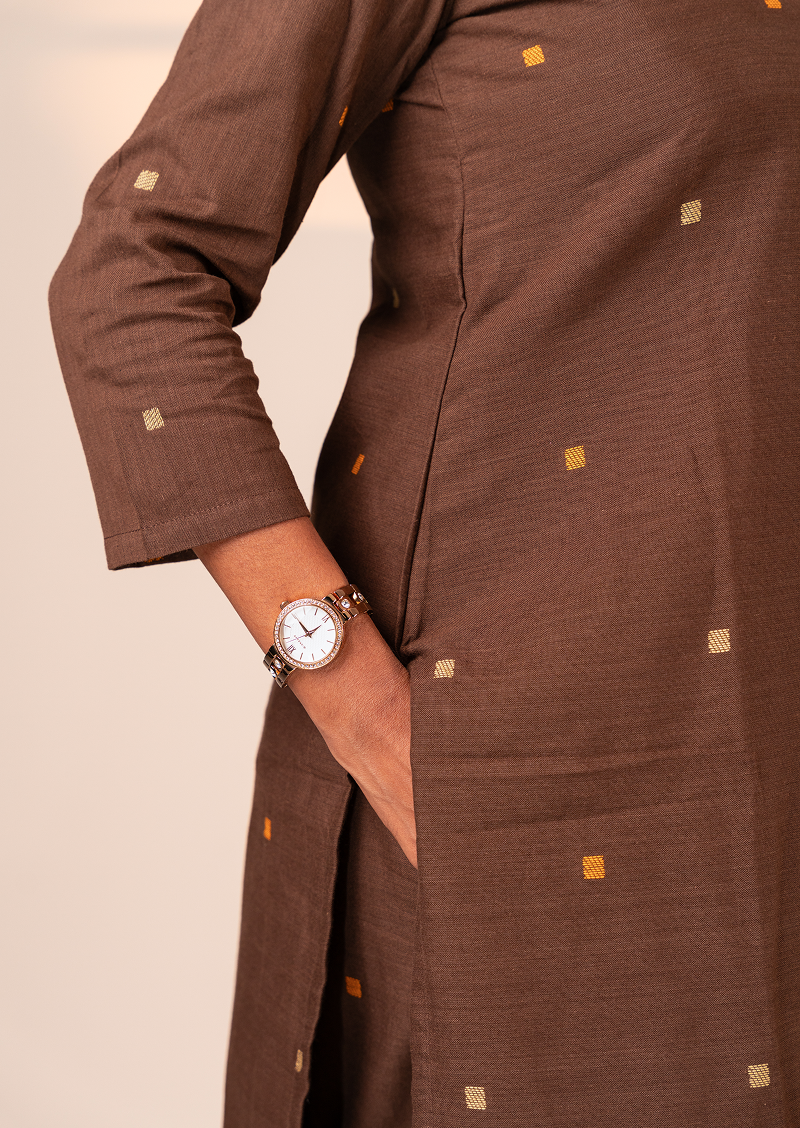 Earthloom Brown Top & Pant Set