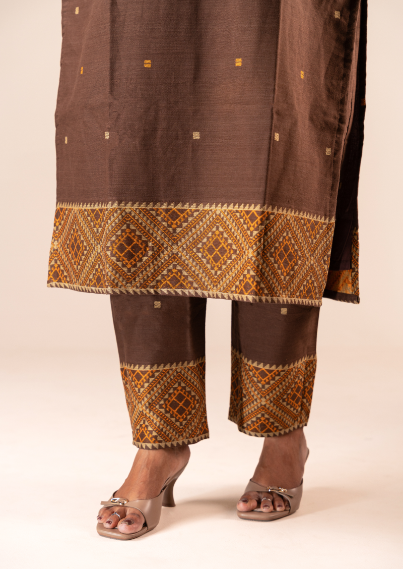 Earthloom Brown Top & Pant Set
