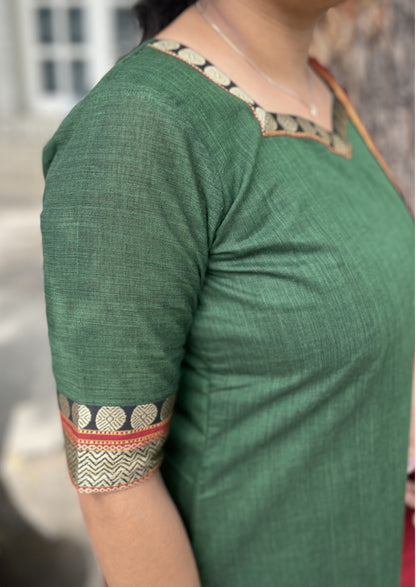 Emerald Grace Top & Dupatta Set