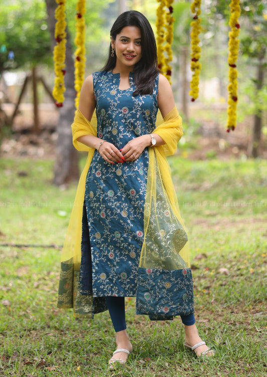 Flora Muse Top & Dupatta Set