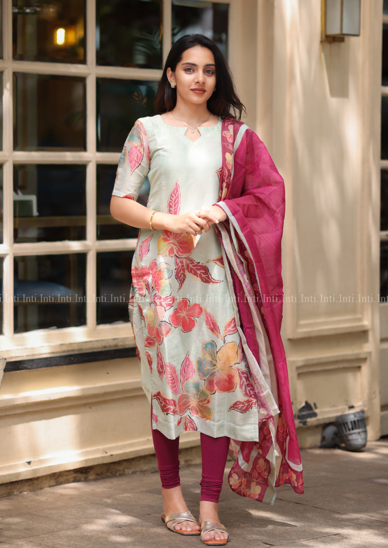 Floral Kissed Top & Dupatta Set