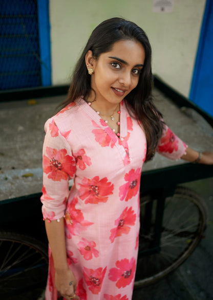 Floral Symphony Kurti
