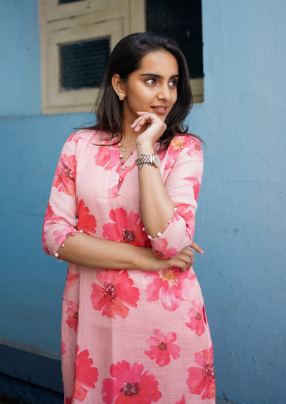 Floral Symphony Kurti