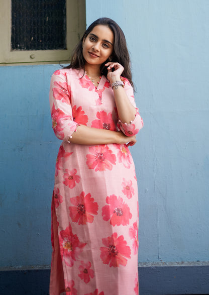 Floral Symphony Kurti