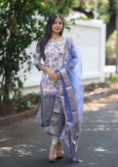 Florvia Noor Top & Dupatta Set