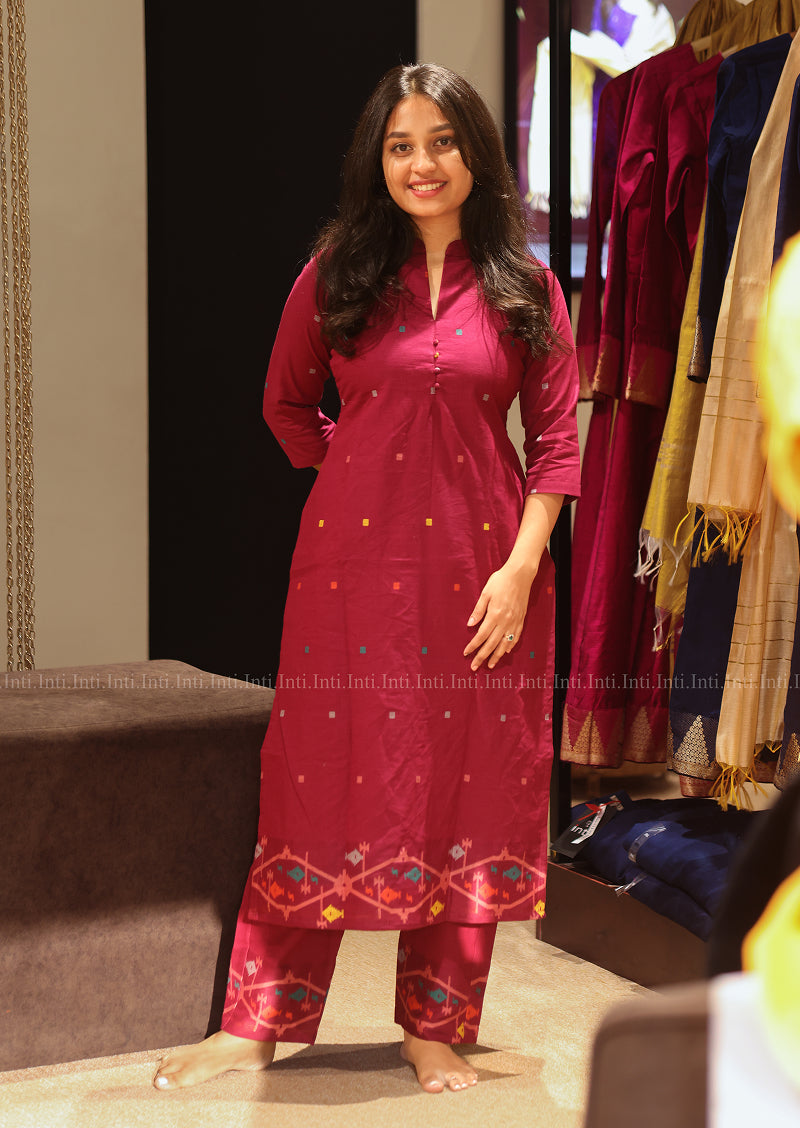 Fuchsia Folk Top & Pant Set