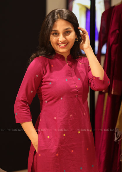 Fuchsia Folk Top & Pant Set