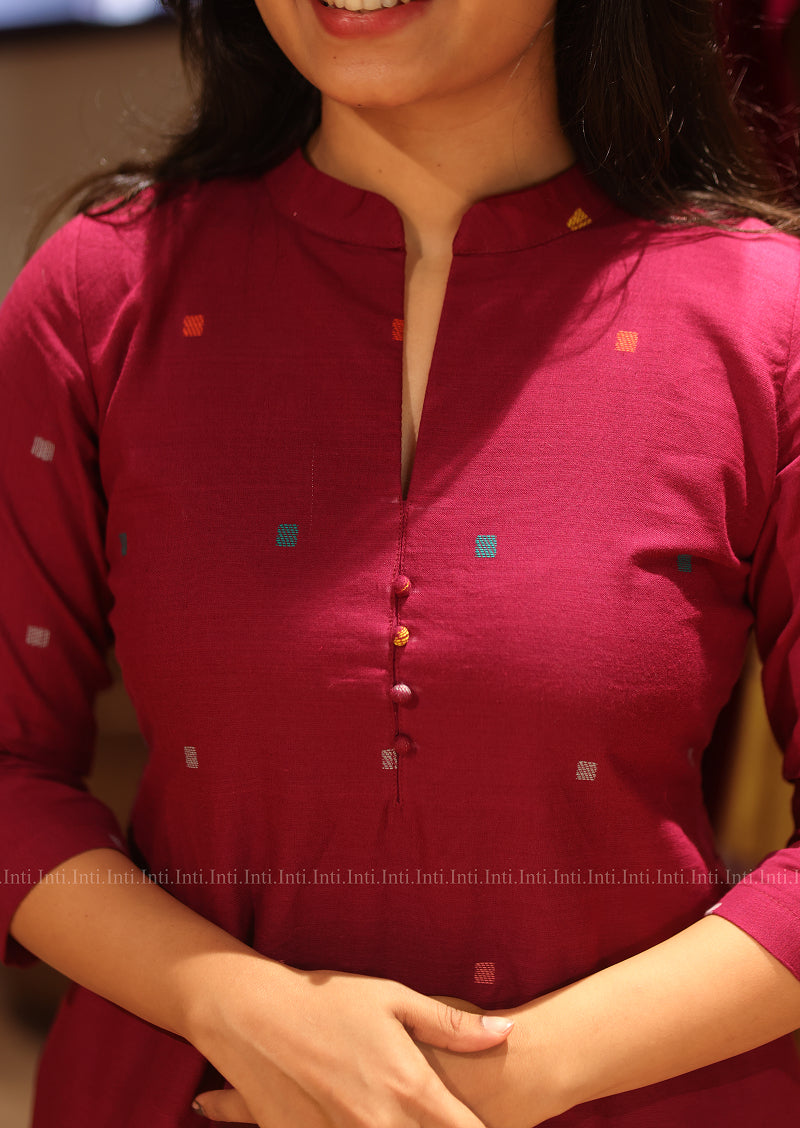 Fuchsia Folk Top & Pant Set