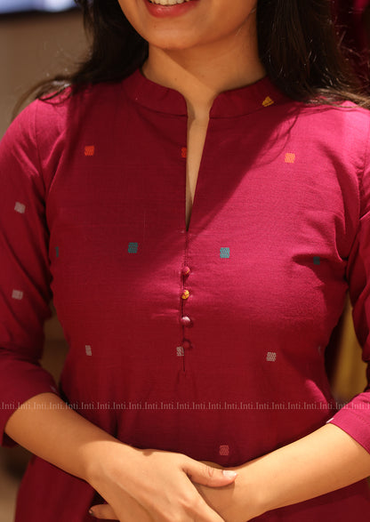 Fuchsia Folk Top & Pant Set