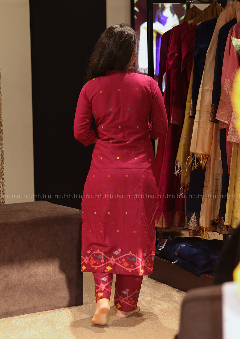 Fuchsia Folk Top & Pant Set