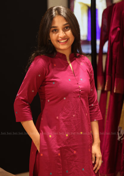 Fuchsia Folk Top & Pant Set