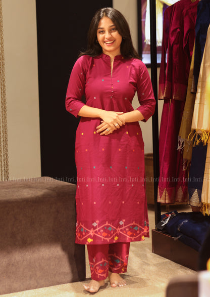 Fuchsia Folk Top & Pant Set