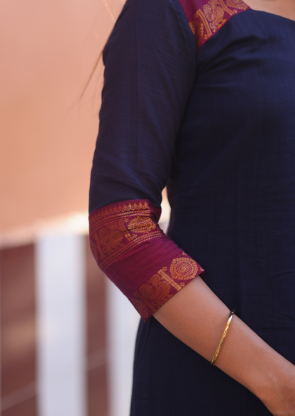 Grape Antique Top & Dupatta Set