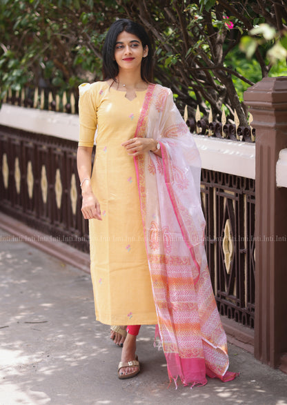 Honeypink Glowspun Top & Dupatta Set