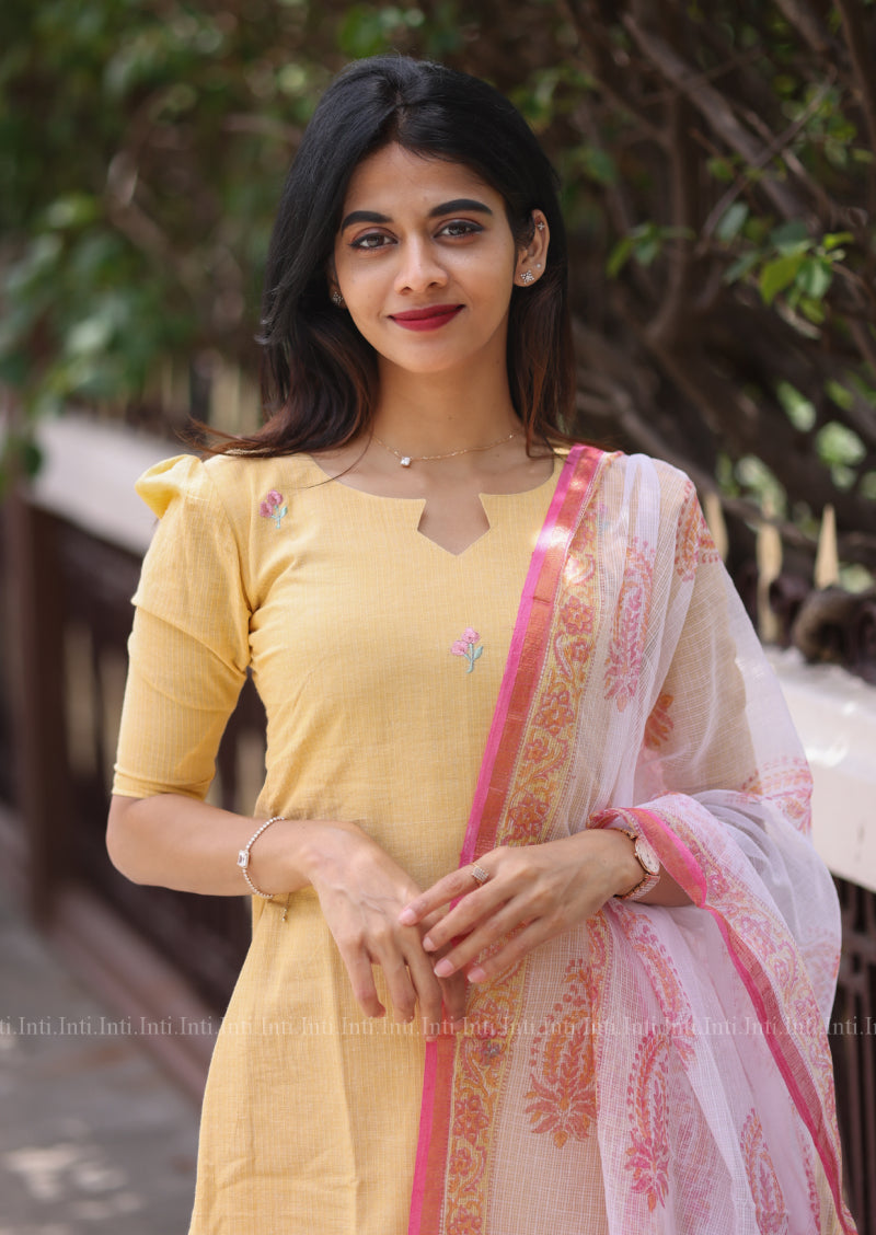 Honeypink Glowspun Top & Dupatta Set