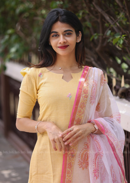 Honeypink Glowspun Top & Dupatta Set