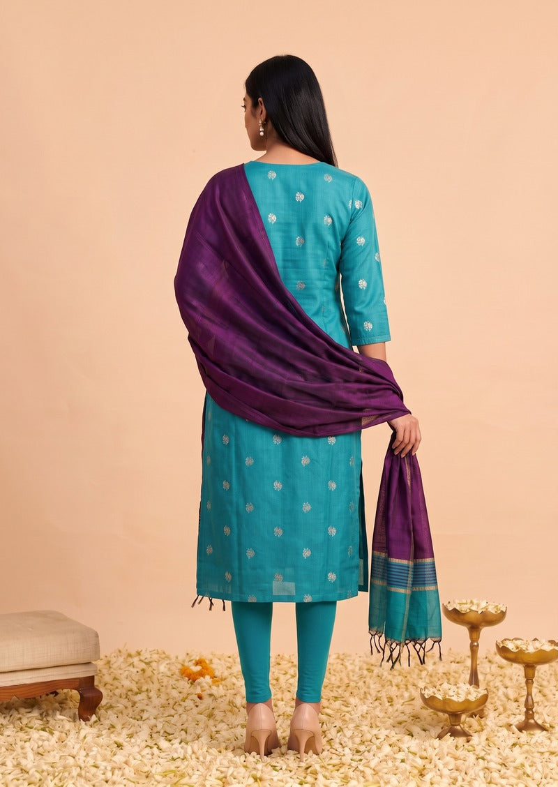 Oceanic Raga Top & dupatta set