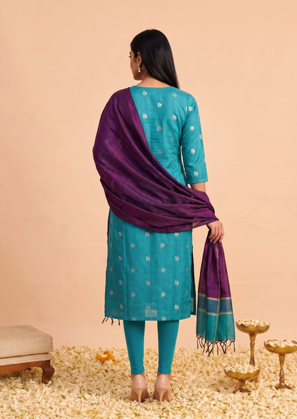 Oceanic Raga Top & dupatta set