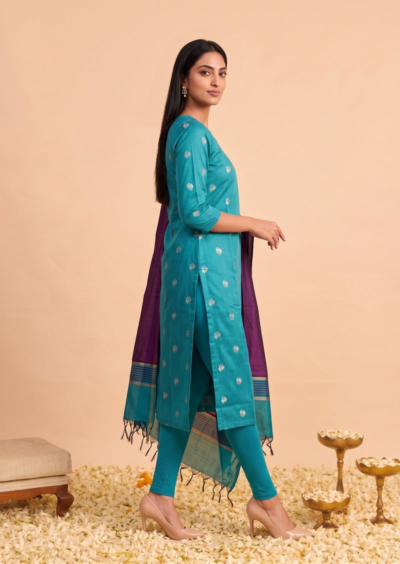 Oceanic Raga Top & dupatta set