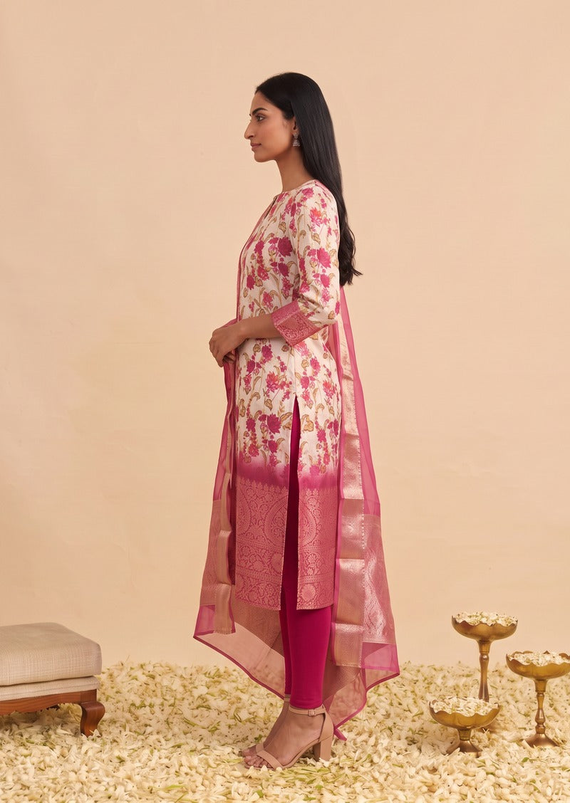 Rhapsody Dahlia Top & Dupatta Set