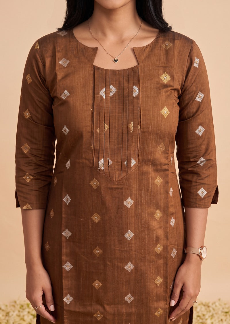 Tawny Fold Top & dupatta set