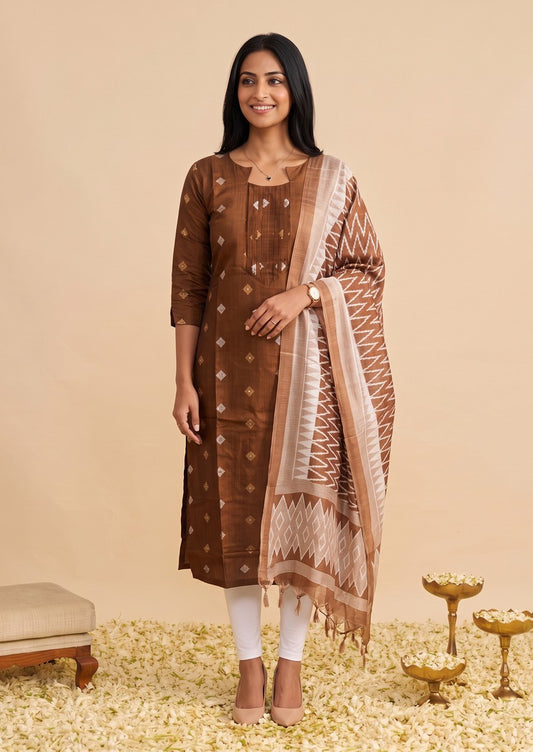 Tawny Fold Top & dupatta set