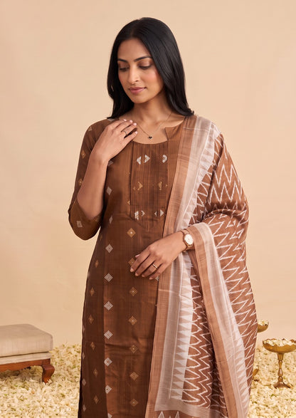 Tawny Fold Top & dupatta set