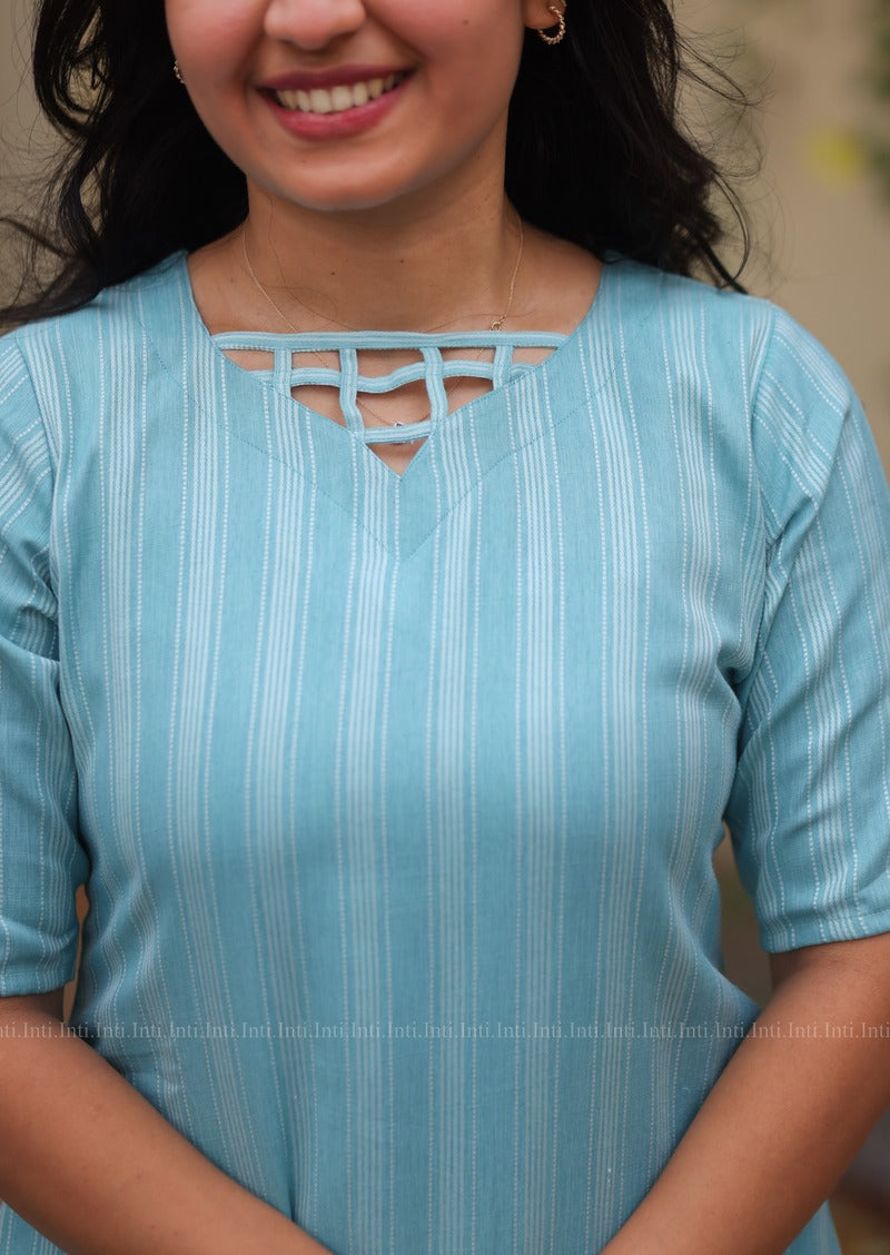 Blue Rhythm Kurti