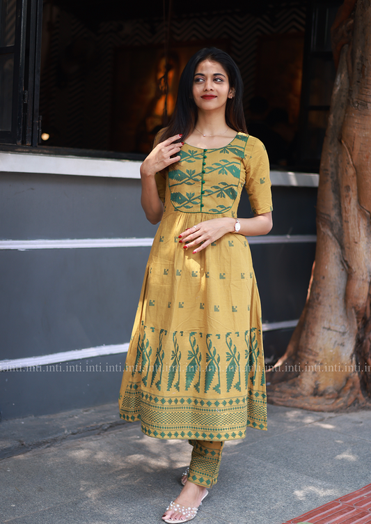 Neem Gold Aline Top & Pant Set