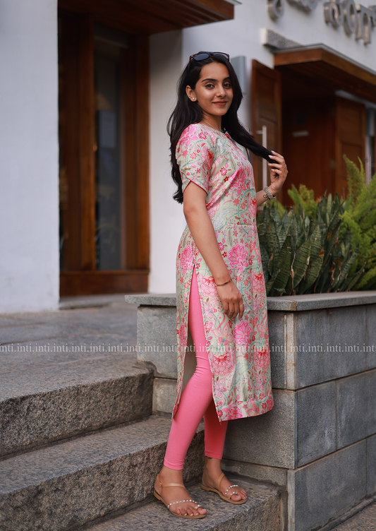 Pastel Flora Kurti