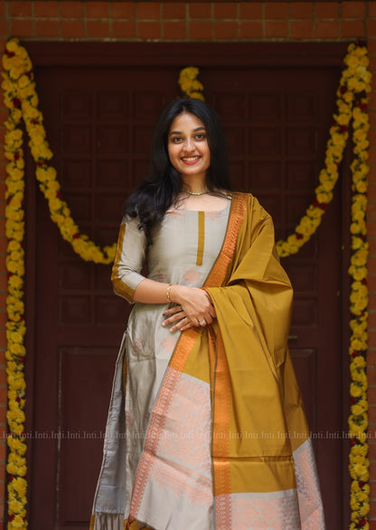 Ashen Gold Salwar Suit