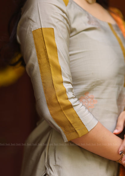 Ashen Gold Salwar Suit