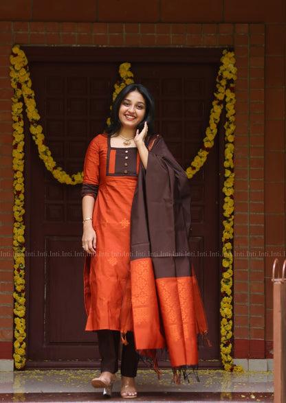Cinnamon Drape Salwar Suit