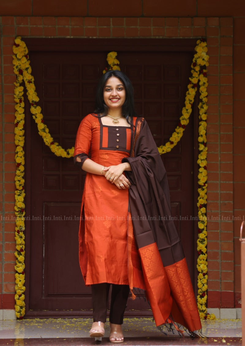 Cinnamon Drape Salwar Suit