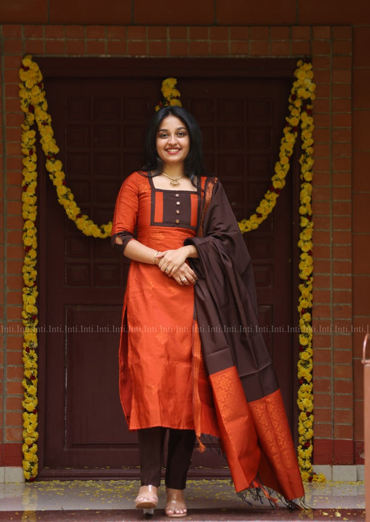 Cinnamon Drape Salwar Suit