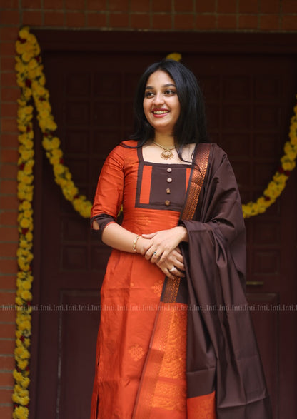 Cinnamon Drape Salwar Suit