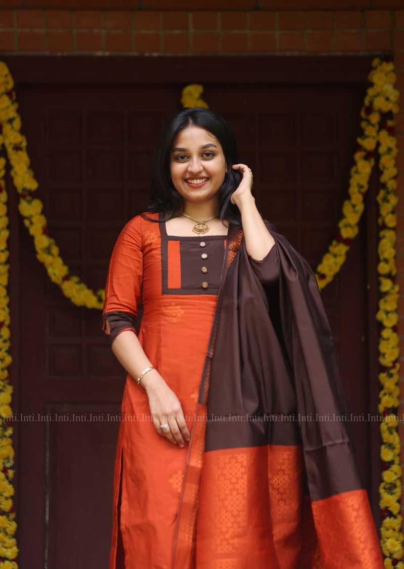 Cinnamon Drape Salwar Suit