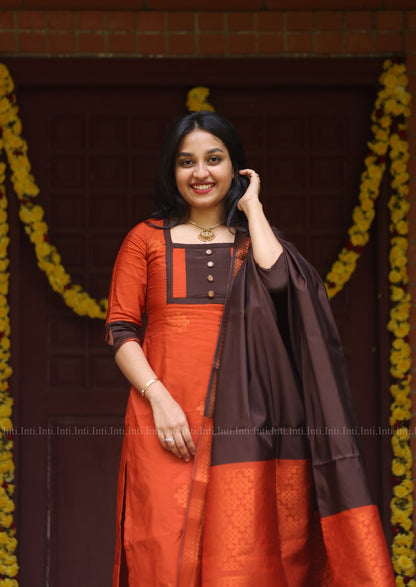 Cinnamon Drape Salwar Suit
